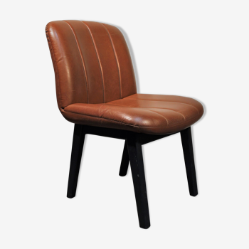 Office chair leather & wood 1960