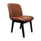 Chaise de bureau cuir & bois 1960