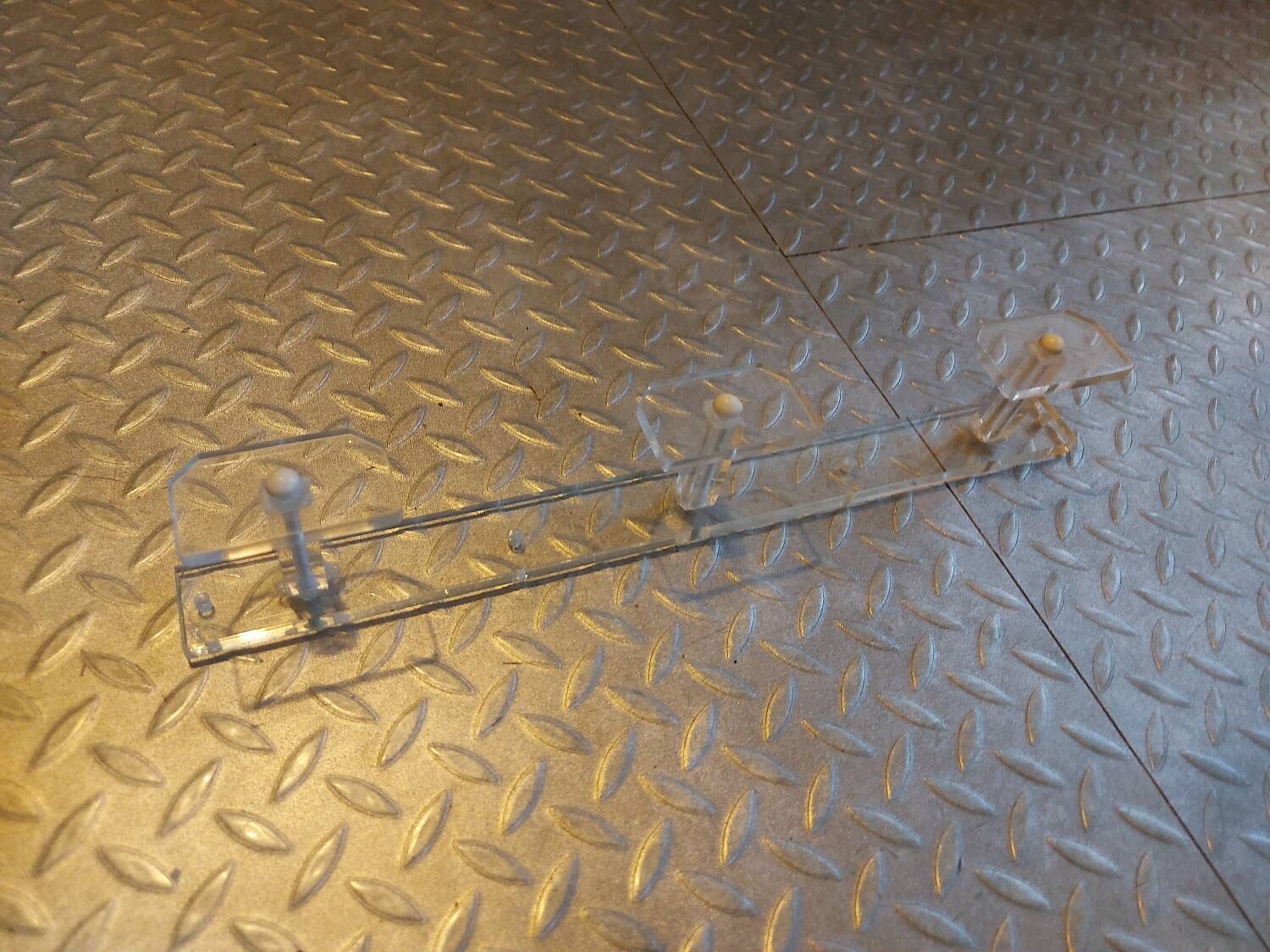 Vintage wall-mounted plexi coat rack