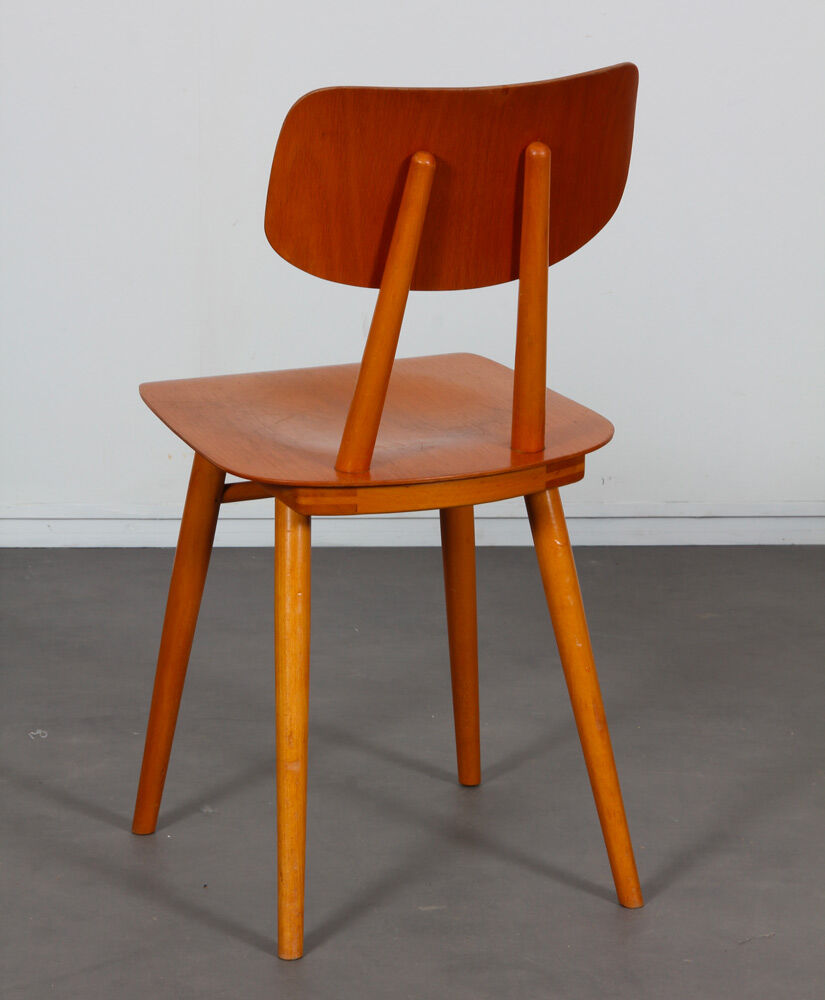 Pair of wooden chairs produced by Ton, 1960
