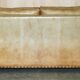 Edwardian Style Leather Two-Seater Sofa with Studs
