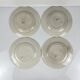 Set of 4 flat plates KG Lunéville Terre de fer, "Fontainebleau", pink, 19th century