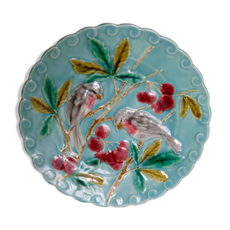 Assiette barbotine Sarreguemines