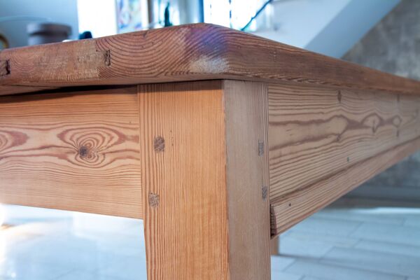 Table de ferme, drapier, bois massif mi 20 -ème, restaurée
