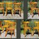 Lot 4 bistro chairs in curved wood including Luterma