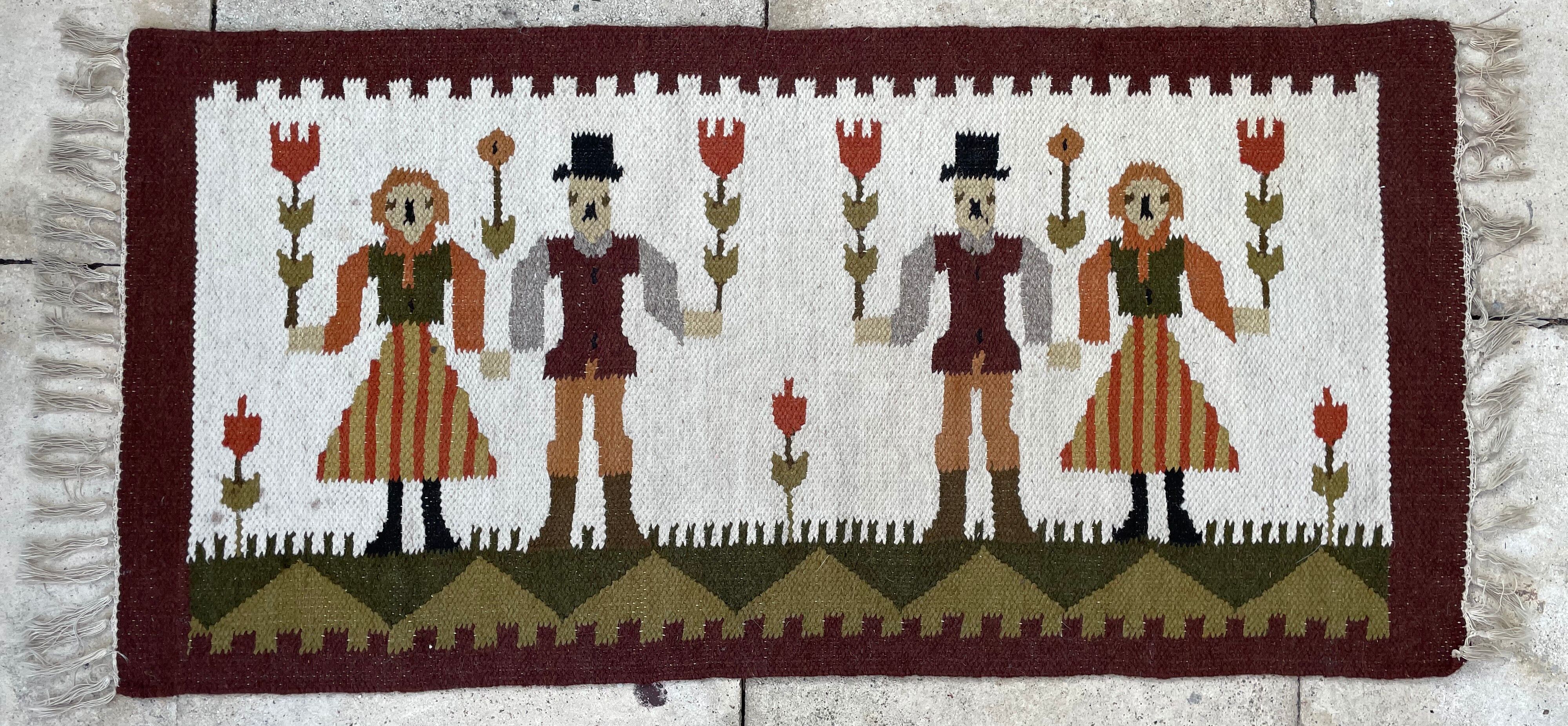Swedish Flat Weave Wall rug, Rölakan