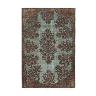 Hand-Knotted Bohemian Turkish 1980s 191 cm x 284 cm Brown Carpet