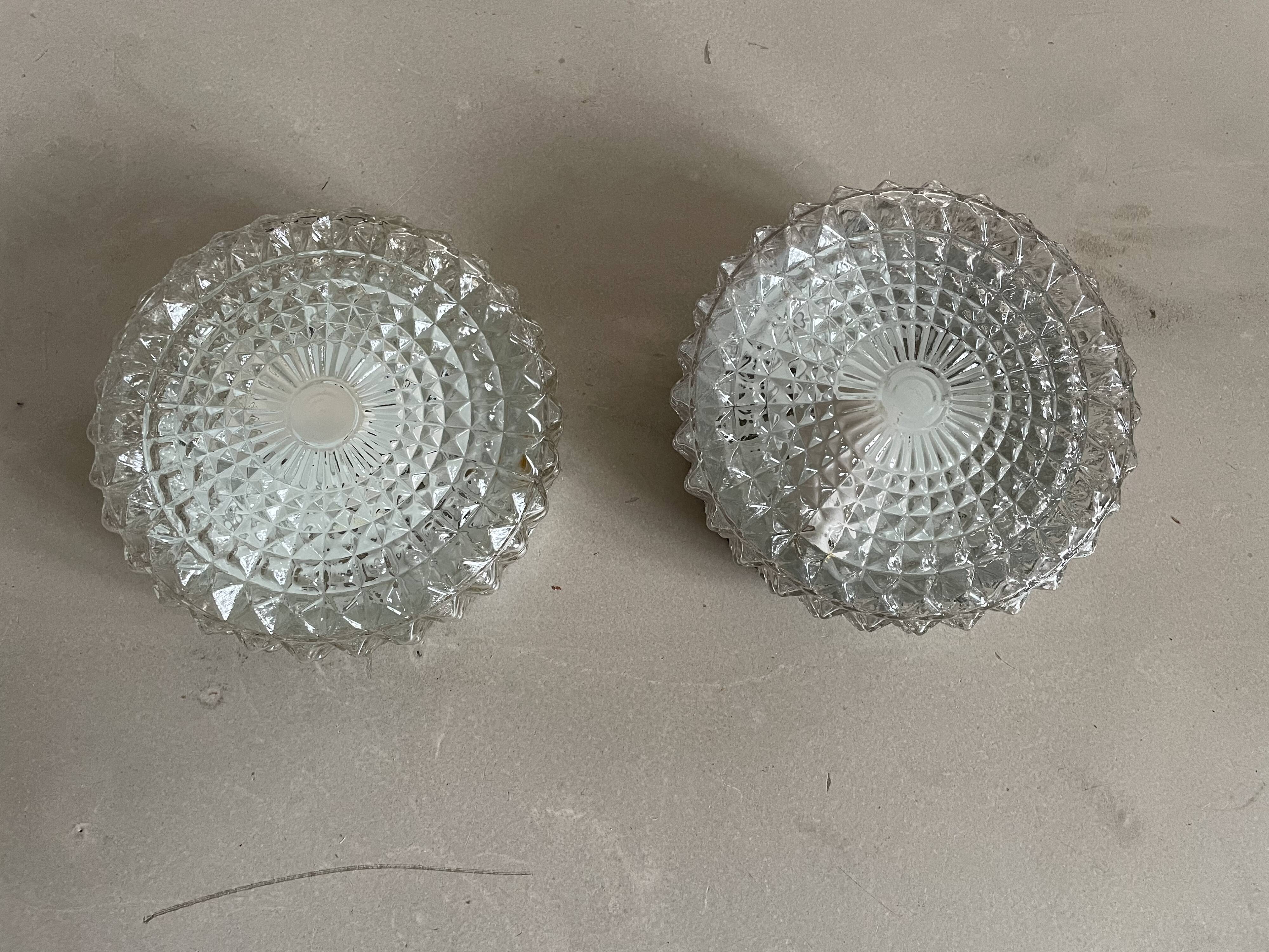 Small vintage glass wall or ceiling light