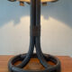 Vintage lamp in rattan, caning and jute fabric from the 1970s.