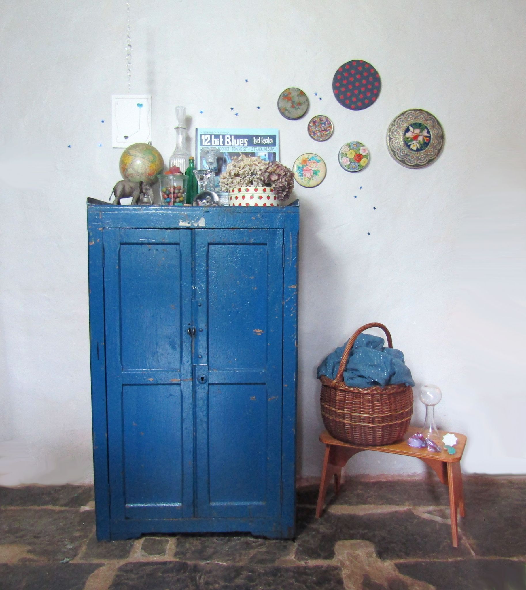 Ancien meuble d'atelier chêne massif