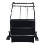 2 leather chrome folding chairs