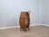 1960s Italian mid-century modern rattan barrel bar cart