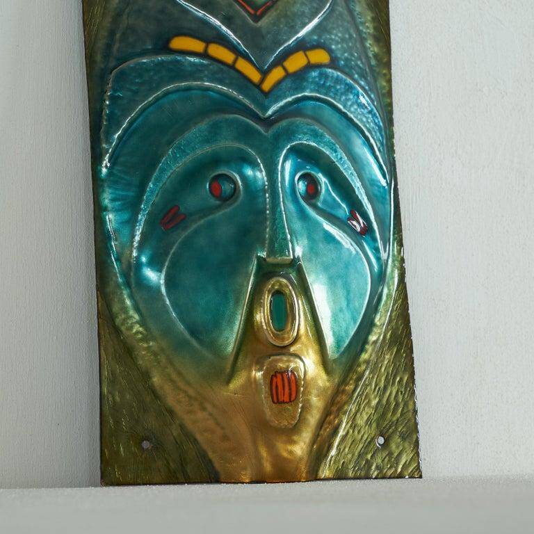 Franco Bastianelli enamelled mask for Laurana Pesaro