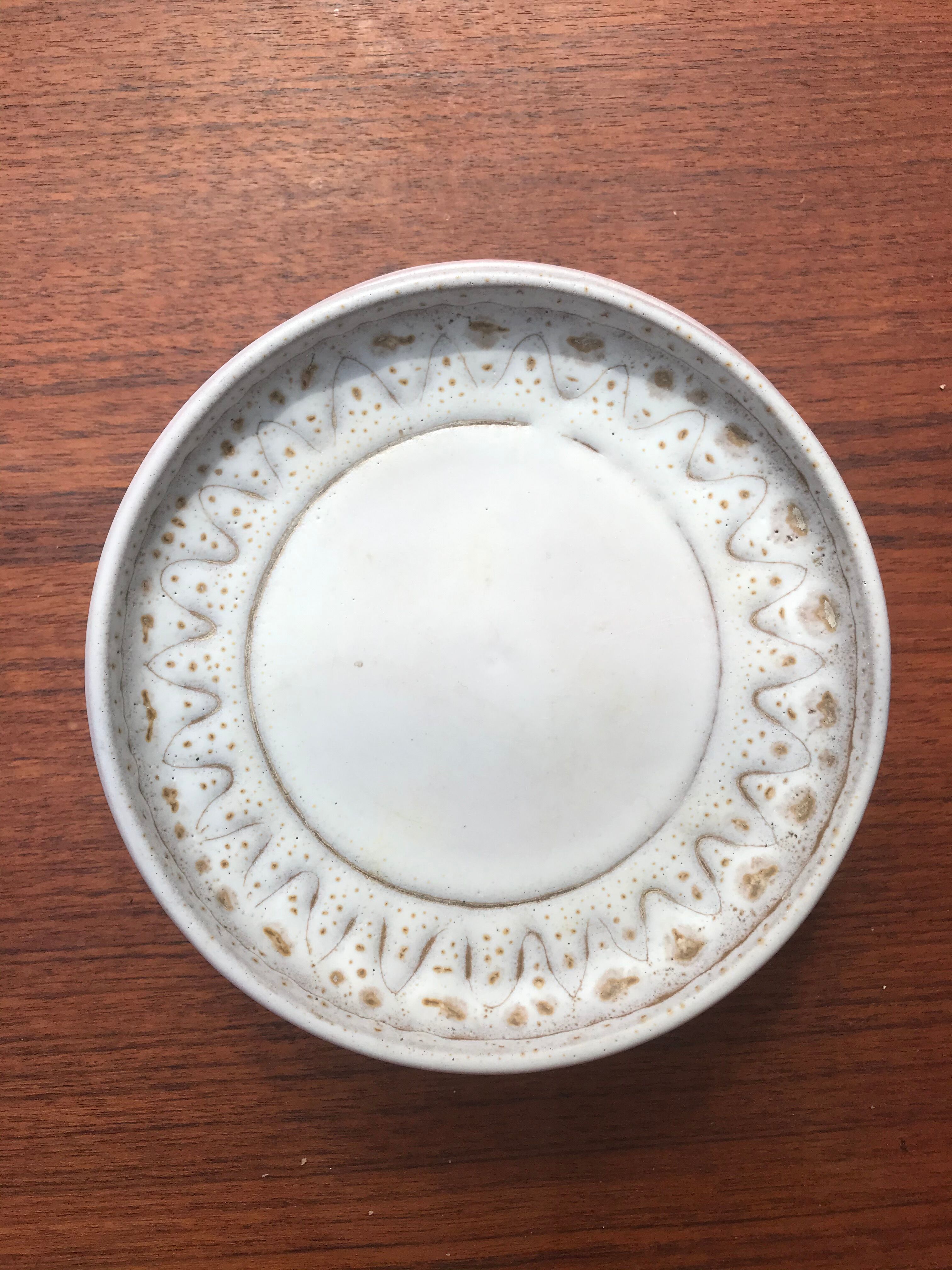 Vallauris dessert plates signed Jean Austruy