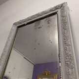 Miroir XIXème gris shabby 77 x 53 cm