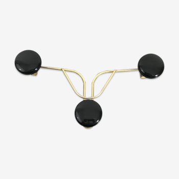 Black and gold vintage coat rack