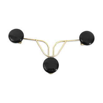 Black and gold vintage coat rack