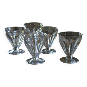 5 verres à eau Modèle - cristal