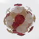Murano Glass and Brass Sputnik Chandelier Cherry Red, White and Champagne