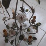 Chandelier with porcelain flower