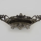 Jardinière en bronze argenté époque Art Nouveau