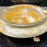 Vintage table lighters + 2 onyx ashtrays – decorative set