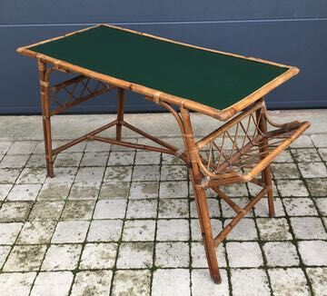 Vintage rattan and wicker desk