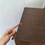 Antique wooden drawer unit filing cabinet