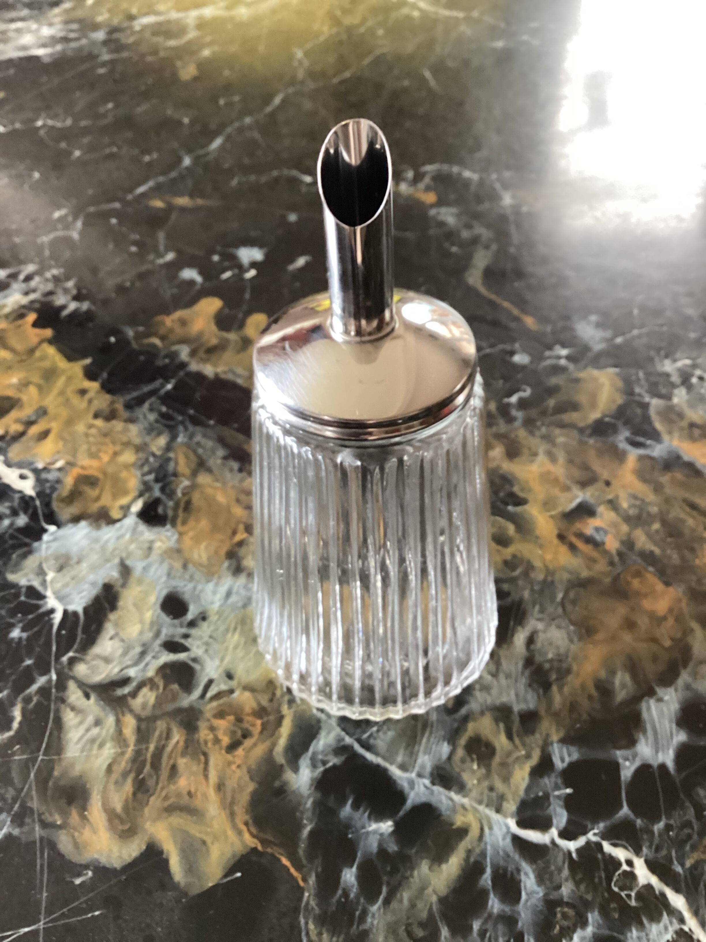 Uwo vintage glass sugar dispenser