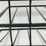 Modernist magazine holder black iron 60s