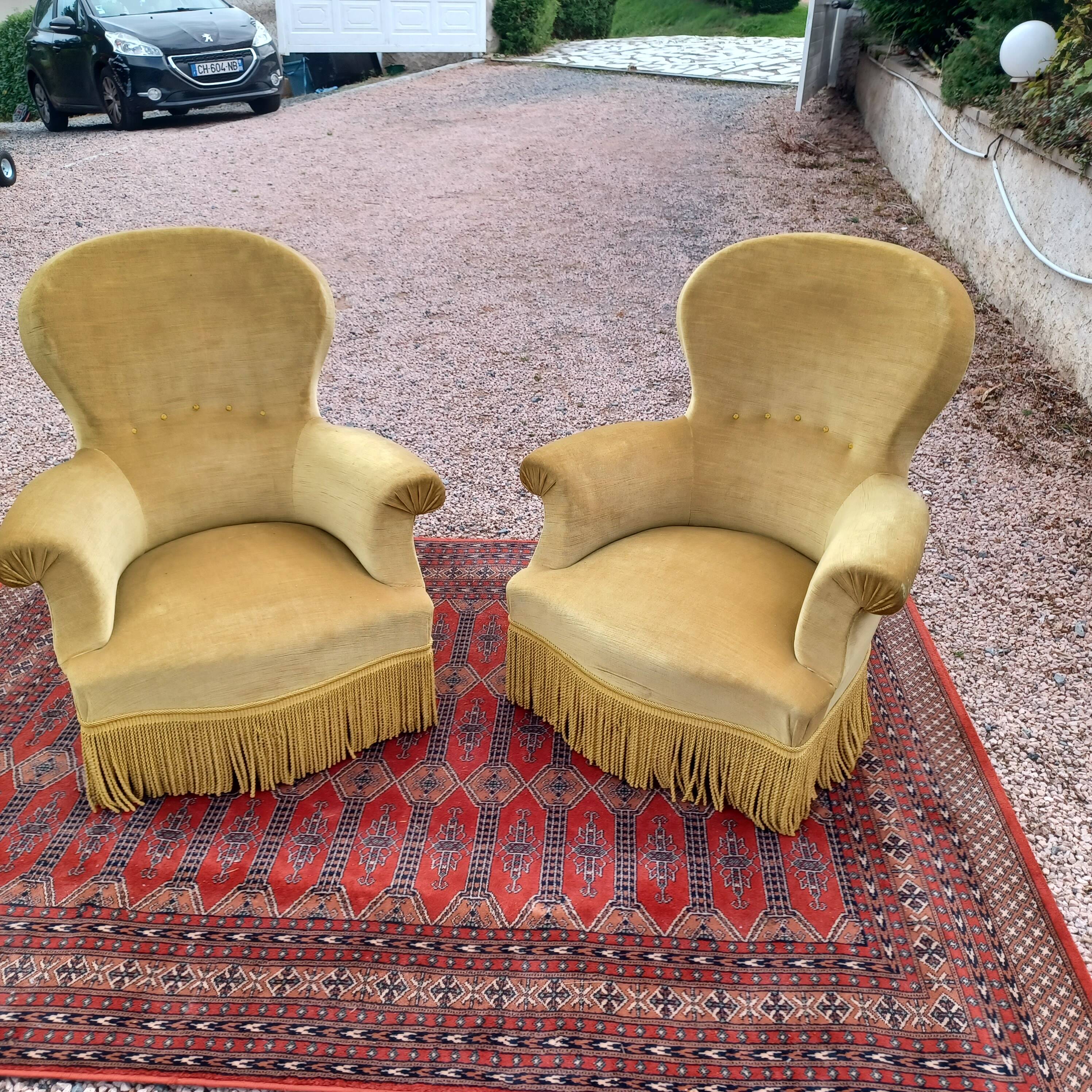 Bergere armchairs