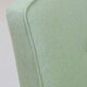 Pastel pistachio wool fabric Scandinavian armchair, oak wood.