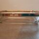 Gold glass butter dish