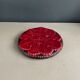 Burgundy ceramic trivet
