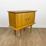 Large Mid-century design wooden bedside table