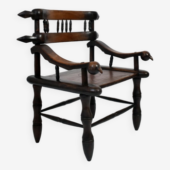 Pair of African armchairs, XXth c.