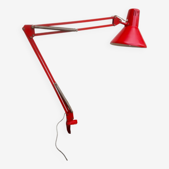 lampe d'architecte articulée rouge Twist années 1960-70