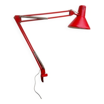 lampe d'architecte articulée rouge Twist années 1960-70