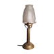 Bronze foot brass lamp glass mold and opaque press pattern leaf and grape bunch