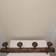 Vintage wooden coat rack with 4 hooks