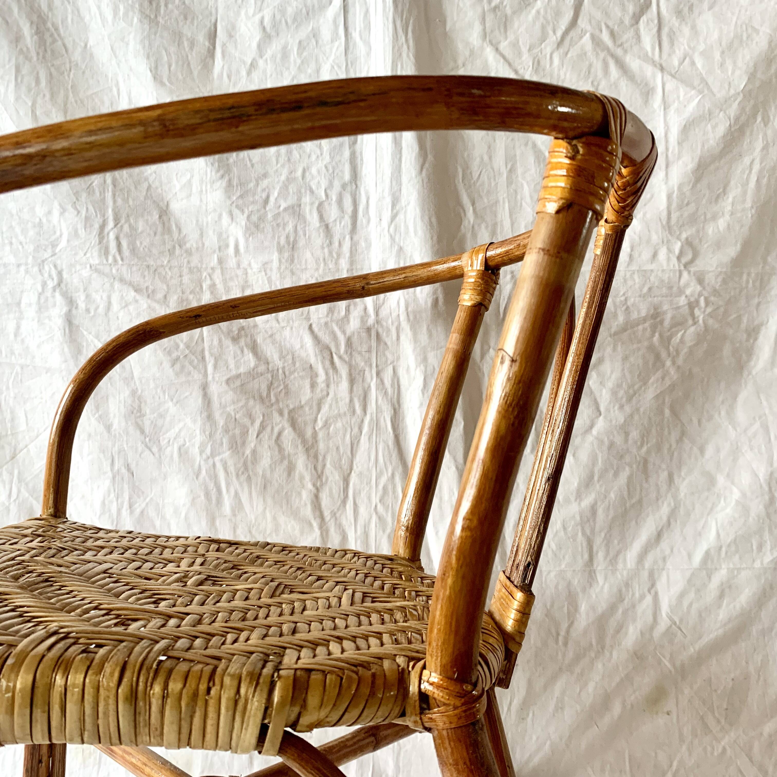 Vintage bamboo children's chair