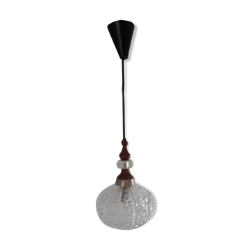 Suspension en verre années 70