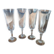 4 vintage crystal champagne flutes from Arques