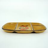 Ceramic compartmentalized dish - St-Clément France - vintage 70s