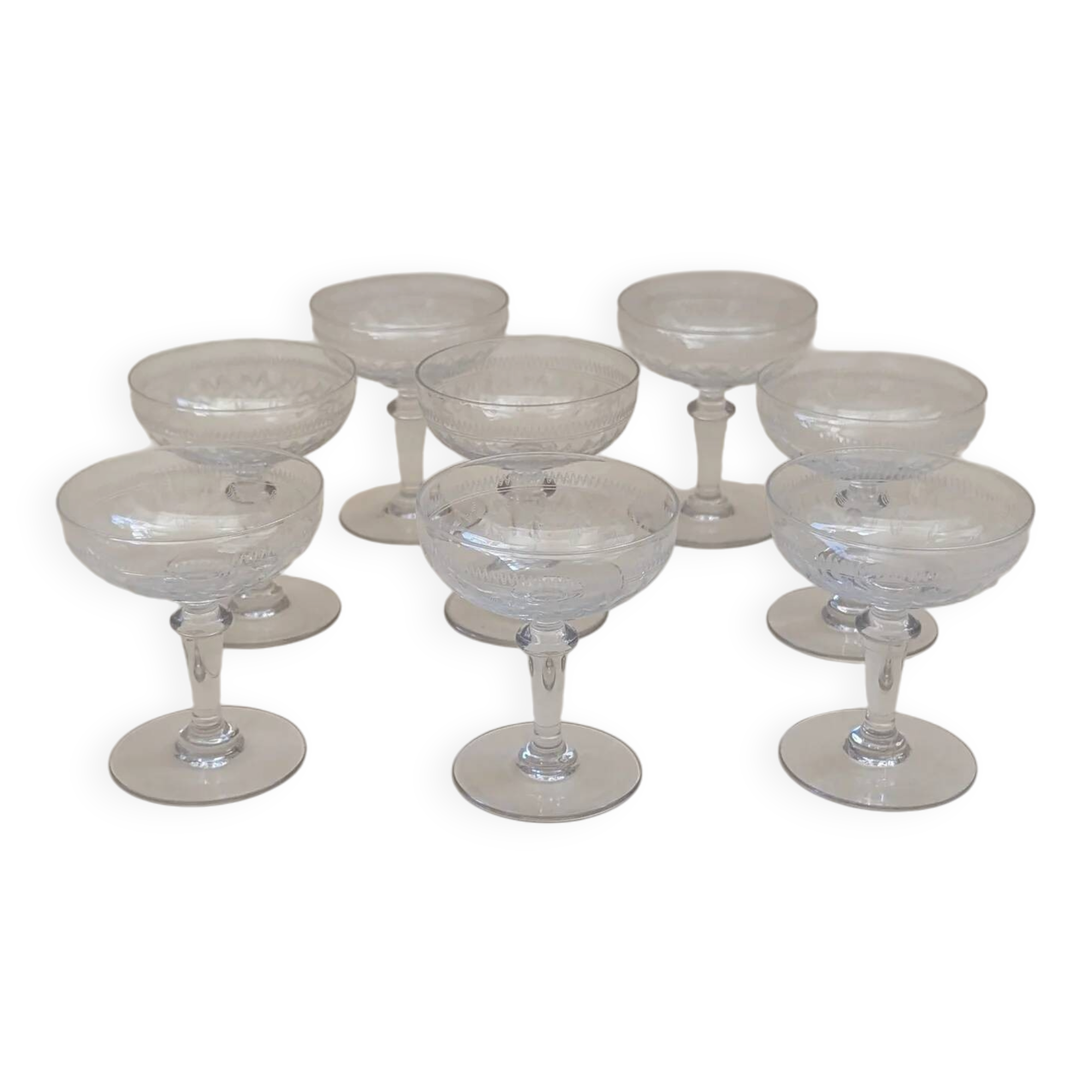 Engraved champagne glasses