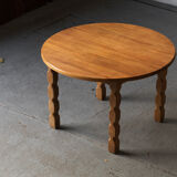 Extendable round dining table in oak, Denmark, 1970’s
