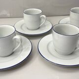 4 Espresso cups and saucers - Guy Degrenne