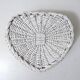 Vintage heart-shaped rattan empty pocket