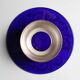 Rare Cobalt Blue Crystal and Silver Bowl / Fani Argento / Florence / 1930s