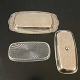 1 stainless steel butter dish and its cup